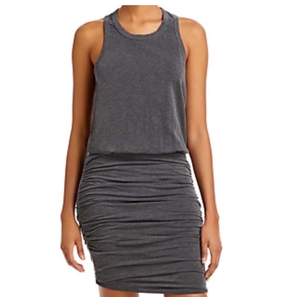 BNWT SUNDRY Knit Racerback Mini Dress in Charcoal gray size 1